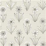 Little Greene 1950s Wallpaper Florette Classic Grey (169) Little Greene 1950s Wallpaper Florette Classic Grey (169)