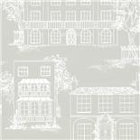 Little Greene 1950s Wallpaper Hampstead Cool Grey (160)