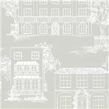 Little Greene 1950s Wallpaper Hampstead Cool Grey (160)