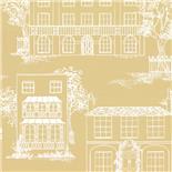 Little Greene 1950s Wallpaper Hampstead Yellow Apple (161)